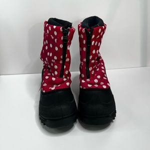Itasca Pink Polka Dot Scamp Girl’s Snow Boots- Size 1 #10